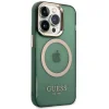 Guess GUHMP14XHTCMA iPhone 14 Pro Max 6.7" green/khaki kemény tok Gold Outline Translucent MagSafe tok thumbnail