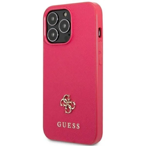 Guess Saffiano 4G Small Metal Logo tok iPhone 13 Pro rózsaszín - 2