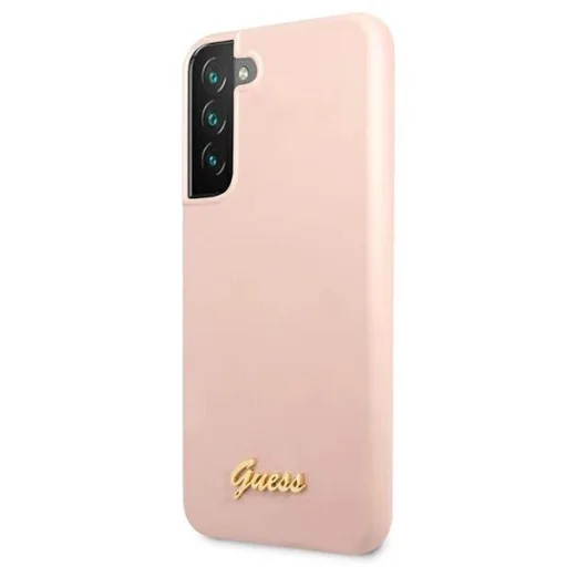 Guess GUHCS22MLSLMGPP S22+ S906 pink/pink hardcase Silicone Script Metal Logo tok - 2