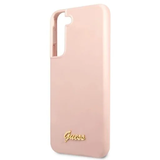 Guess GUHCS22MLSLMGPP S22+ S906 pink/pink hardcase Silicone Script Metal Logo tok - 6