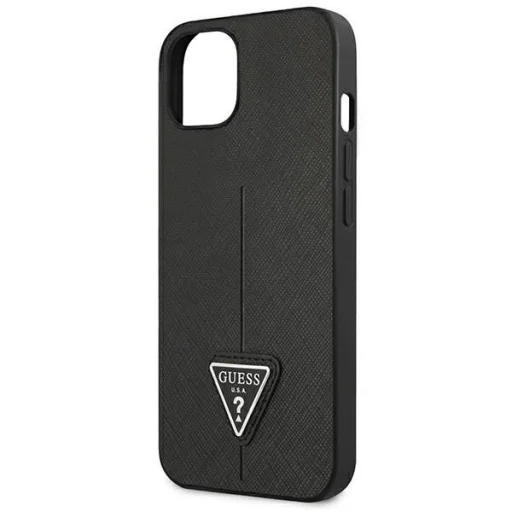 Guess GUHCP14MPSATLK iPhone 14 Plus 6,7" fekete/fekete hardcase SaffianoTriangle Logo tok - 6