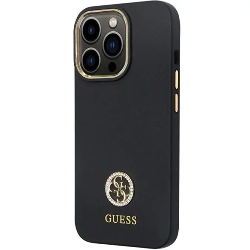 Guess GUHCP13LM4DGPK tok iPhone 13 Pro - fekete Szilikon Logó Strass 4G tok - 2