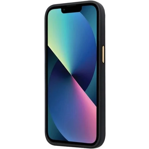 Guess GUHCP13LM4DGPK tok iPhone 13 Pro - fekete Szilikon Logó Strass 4G tok - 5