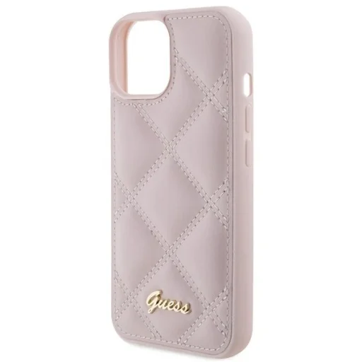 Guess Quilted Metal Logo tok iPhone 15 - rózsaszín - 6