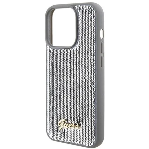 Guess Sequin Script Metal tok iPhone 15 Pro Max - ezüst - 6