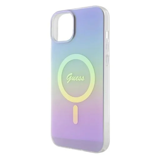 Guess IML Iridescent MagSafe tok iPhone 15 Plus - lila tok - 6