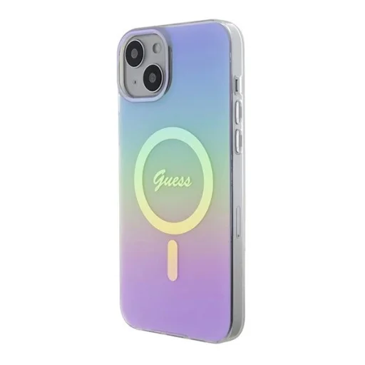 Guess IML Iridescent MagSafe tok iPhone 15 Plus - lila tok - 2