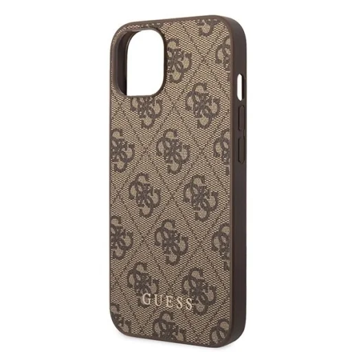 Guess GUHCP15MG4GFBR iPhone 15 Plus 6.7" barna/barna kemény tok 4G Metal Gold Logo - 6