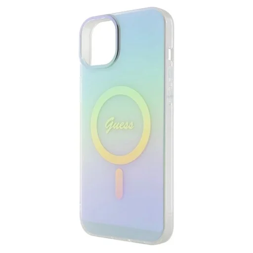 Guess GUHMP15MHITSQ iPhone 15 Plus 6.7" türkiz/türkiz telefontok IML Iridescent MagSafe tok - 6