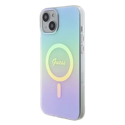 Guess GUHMP15MHITSQ iPhone 15 Plus 6.7" türkiz/türkiz telefontok IML Iridescent MagSafe tok - 2