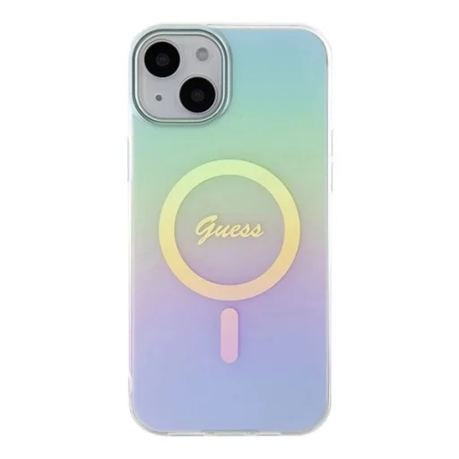 Guess GUHMP15MHITSQ iPhone 15 Plus 6.7" türkiz/türkiz telefontok IML Iridescent MagSafe tok - 3