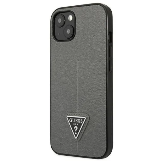 Guess GUHCP14MPSATLG iPhone 14 Plus 6.7" ezüst/ezüst kemény tok SaffianoTriangle Logo tok - 2