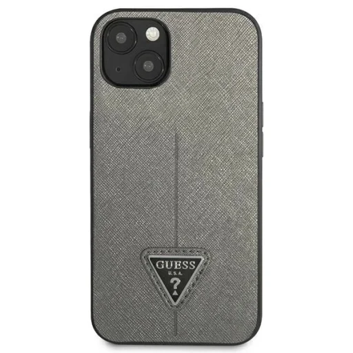 Guess GUHCP14MPSATLG iPhone 14 Plus 6.7" ezüst/ezüst kemény tok SaffianoTriangle Logo tok - 3