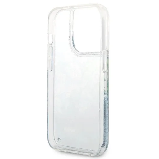 Guess Flower Liquid Glitter tok iPhone 14 Pro Max - zöld - 7