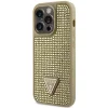 Guess GUHCP14LHDGTPD iPhone 14 Pro 6.1" arany/arany kemény tok Rhinestone Triangle - 2