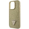 Guess GUHCP14LHDGTPD iPhone 14 Pro 6.1" arany/arany kemény tok Rhinestone Triangle - 6
