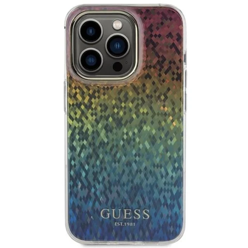 Guess IML Faceted Mirror Disco Iridescent tok iPhone 15 Pro - többszínű - 3