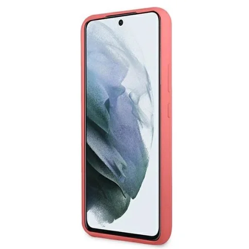 Guess GUHCS22MLSLMGFU S22+ S906 fukszia/fukszia keménytok Silicone Script fém logóval tok - 5