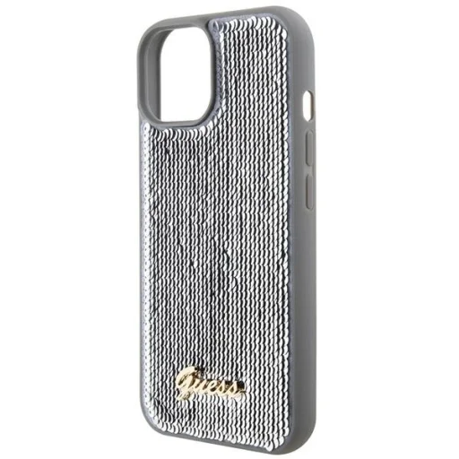 Guess Sequin Script Metal tok iPhone 15 - ezüst - 6