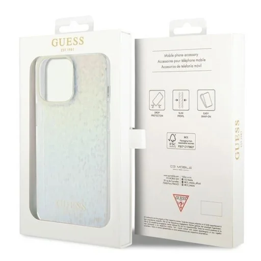 Guess IML Faceted Mirror Disco Iridescent tok iPhone 15 Pro Max - többszínű - 8
