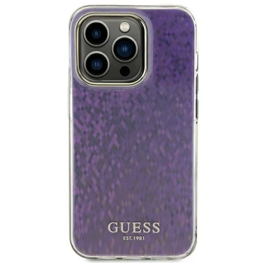 Guess GUHCP15LHDECMP iPhone 15 Pro 6.1" tok pink/pink hardcase IML Faceted Mirror Disco Iridescent - 3