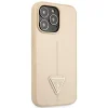 Guess GUHCP14XPSATLE iPhone 14 Pro Max 6,7" beige / bézs tok SaffianoTriangle Logo thumbnail
