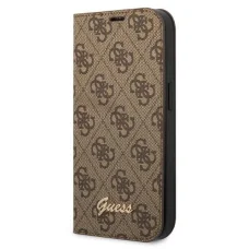 Guess GUBKP14SHG4SHW iPhone 14 6.1 "barna / barna fliptok 4G Vintage Gold Logo tok