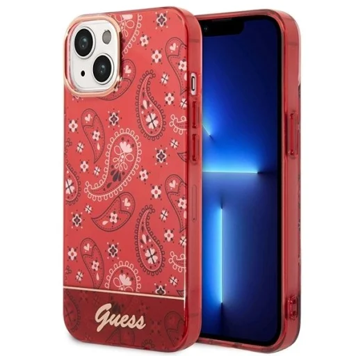 Guess GUHCP14MHGBNHR iPhone 14 Plus 6.7" piros/piros tok Bandana Paisley - 1