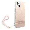 Guess GUOHCP14MH4STP iPhone 14 Plus 6.7 "pink / pink kemény tok 4G Print Strap thumbnail