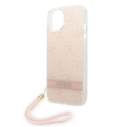 Guess GUOHCP14MH4STP iPhone 14 Plus 6.7 "pink / pink kemény tok 4G Print Strap - 5
