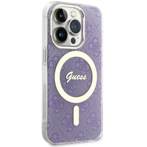 Guess GUHMP14LH4STU iPhone 14 Pro 6.1" lila/lila kemény tok 4G MagSafe - 4