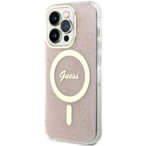 Guess GUHMP14LH4STP iPhone 14 Pro 6.1" pink/pink keménytok 4G MagSafe - 2