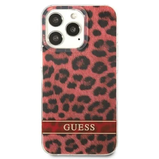 Guess GUHCP13LHSLEOR iPhone 13 Pro piros/piros kemény tok Leopard - 3
