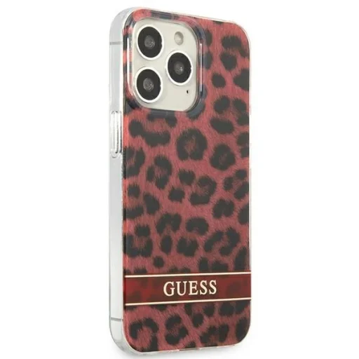 Guess GUHCP13LHSLEOR iPhone 13 Pro piros/piros kemény tok Leopard - 4