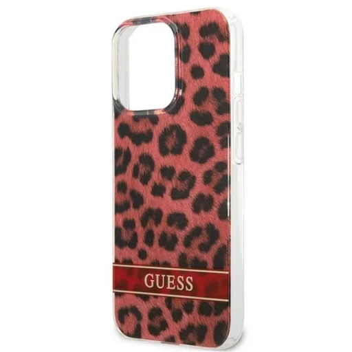 Guess GUHCP13LHSLEOR iPhone 13 Pro piros/piros kemény tok Leopard - 6