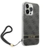 Guess GUOHCP14LH4STK iPhone 14 Pro 6.1" fekete / fekete kemény tok 4G Print Strap thumbnail