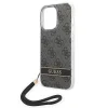 Guess GUOHCP14LH4STK iPhone 14 Pro 6.1" fekete / fekete kemény tok 4G Print Strap thumbnail