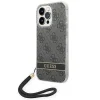 Guess GUOHCP14LH4STK iPhone 14 Pro 6.1" fekete / fekete kemény tok 4G Print Strap thumbnail