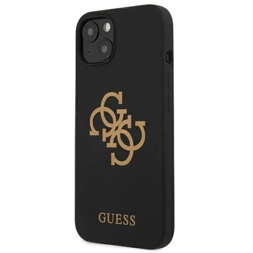 Guess GUHCP13SLS4GGBK iPhone 13 mini 5.4" fekete/fekete kemény tok Szilikon 4G Logó tok - 2