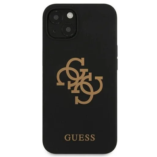 Guess GUHCP13SLS4GGBK iPhone 13 mini 5.4" fekete/fekete kemény tok Szilikon 4G Logó tok - 3