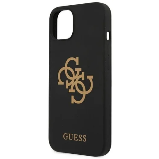 Guess GUHCP13SLS4GGBK iPhone 13 mini 5.4" fekete/fekete kemény tok Szilikon 4G Logó tok - 6