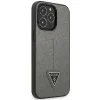 Guess GUHCP14XPSATLG iPhone 14 Pro Max 6.7" ezüst / ezüst kemény tok SaffianoTriangle Logo tok - 4