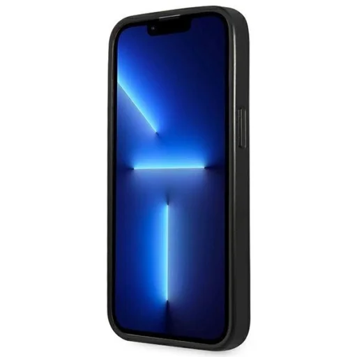 Guess GUHCP14LPSATLG iPhone 14 Pro 6.1" ezüst / ezüst kemény tok SaffianoTriangle Logo tok - 5