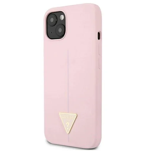 Guess GUHCP13SSLTGU iPhone 13 mini 5.4" lila/lila kemény tok Silicone Triangle tok - 2
