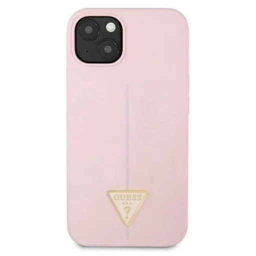Guess GUHCP13SSLTGU iPhone 13 mini 5.4" lila/lila kemény tok Silicone Triangle tok - 3