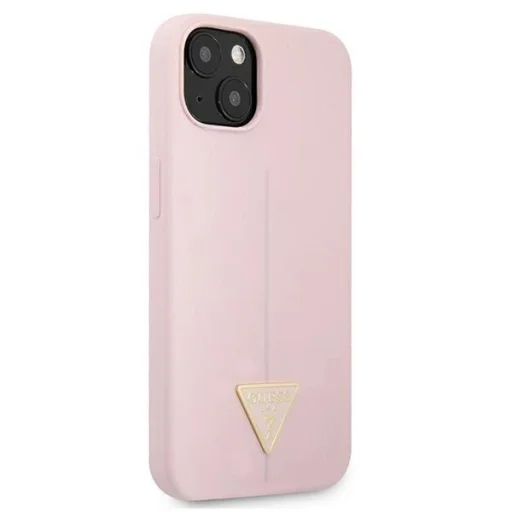 Guess GUHCP13SSLTGU iPhone 13 mini 5.4" lila/lila kemény tok Silicone Triangle tok - 4