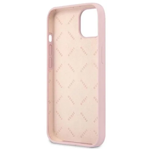 Guess GUHCP13SSLTGU iPhone 13 mini 5.4" lila/lila kemény tok Silicone Triangle tok - 7