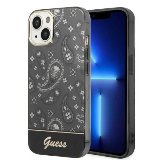 Guess GUHCP14MHGBNHK iPhone 14 Plus 6.7" fekete/fekete telefontok Bandana Paisley tok. - 1
