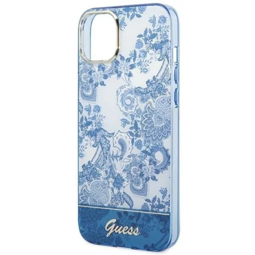 Guess GUHCP14MHGPLHB iPhone 14 Plus 6.7" Blauw hardcase Porcelain Collection tok - 6