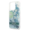 Guess GUHCP13XLFLSN iPhone 13 Pro Max 6.7" zöld/zöld kemény tok Flower Liquid Glitter thumbnail